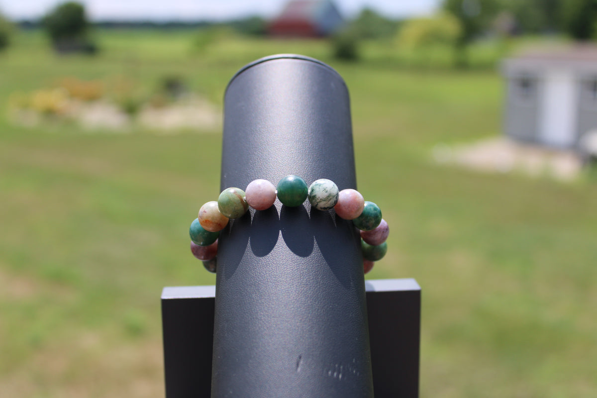 10mm Moss Agate Bracelet