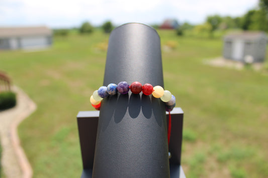 8mm Chakra Adjustable Bracelet