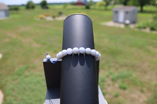 8mm Angelite Adjustable Bracelet