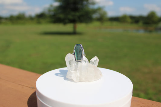 Labradorite Coffin Ring