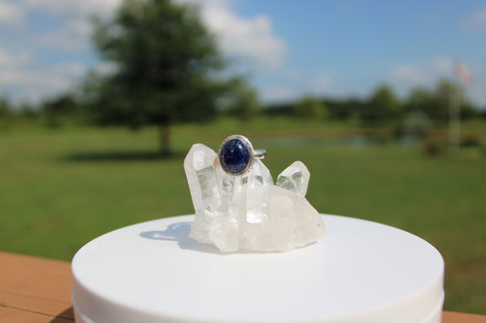 Circle Lapis Lazuli Ring