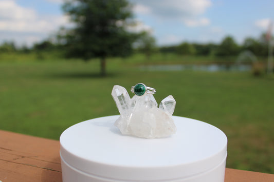 Round Malachite Ring