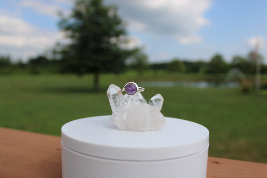 Round Amethyst Ring
