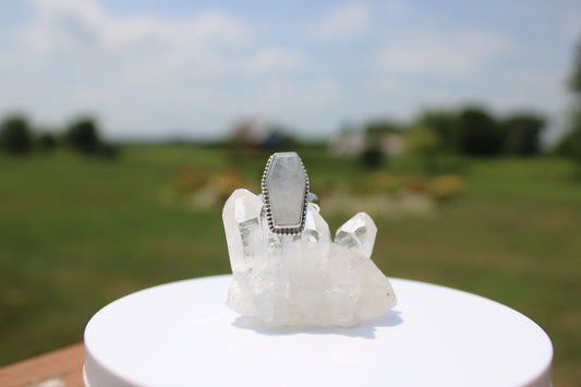 Moonstone Coffin Ring