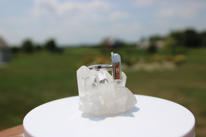 Moonstone Coffin Ring