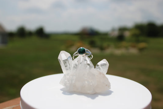 Round Malachite Ring