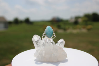 Marquise Larimar Ring