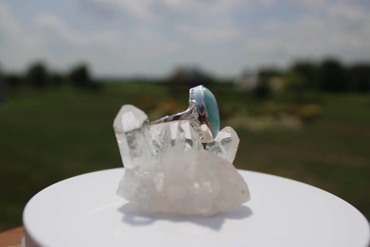 Marquise Larimar Ring