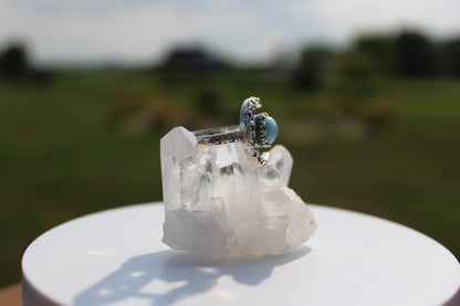 Sun & Moon Larimar Ring