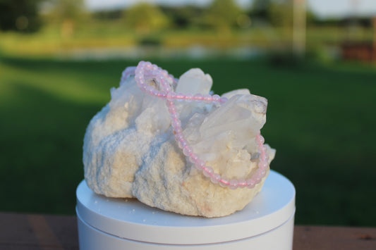 4mm Rose Quartz Choker