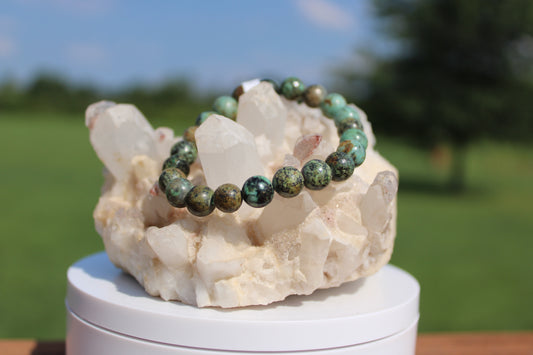 8MM African Turquoise Bracelet