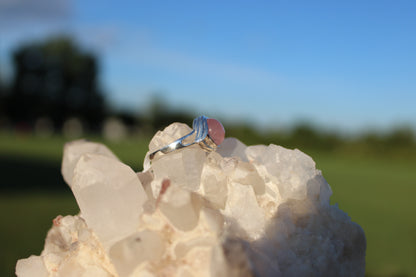 Circle Rose Quartz Ring