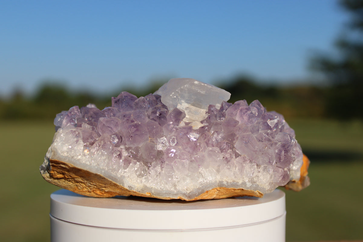 Raw Amethyst w/Calcite