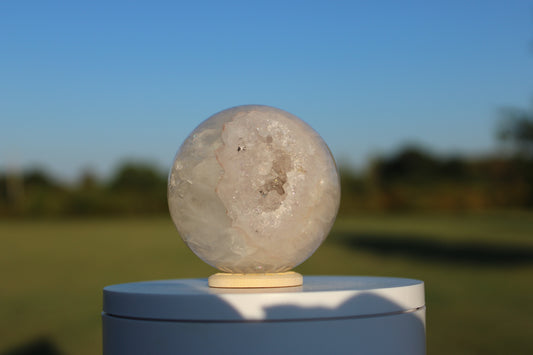 Agate Sphere w/Druzy