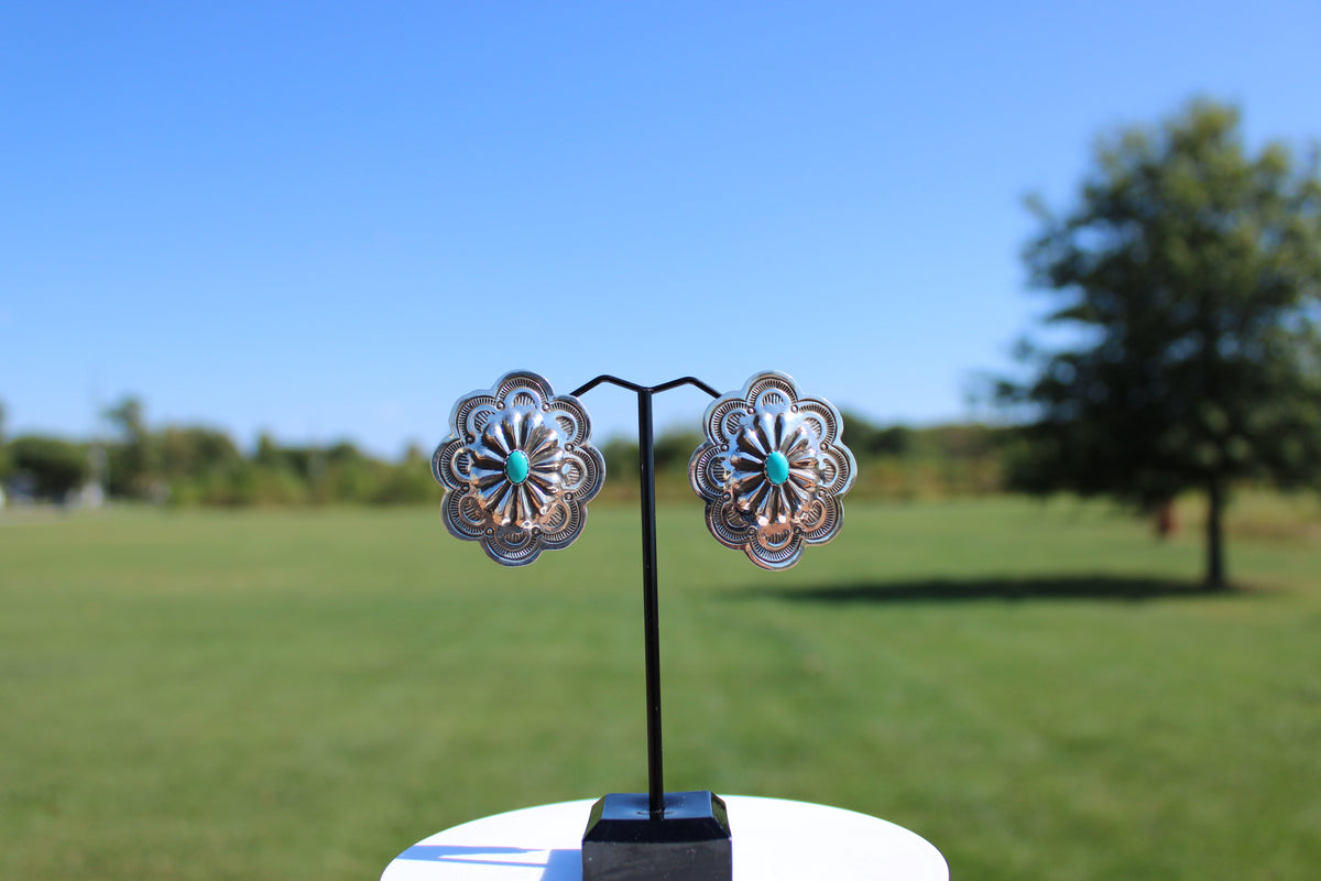 Large Concho Earrings