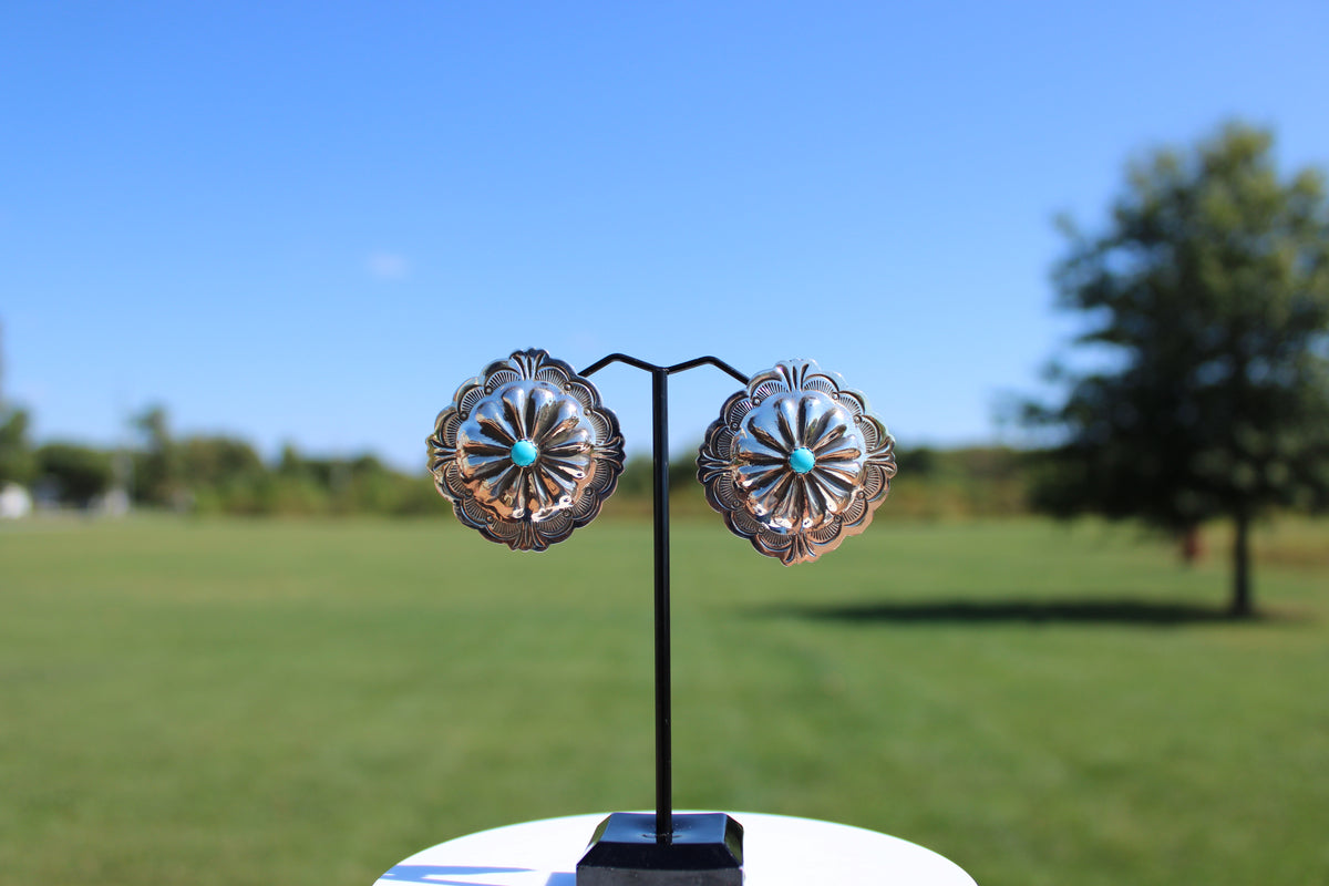 Large Concho Earrings
