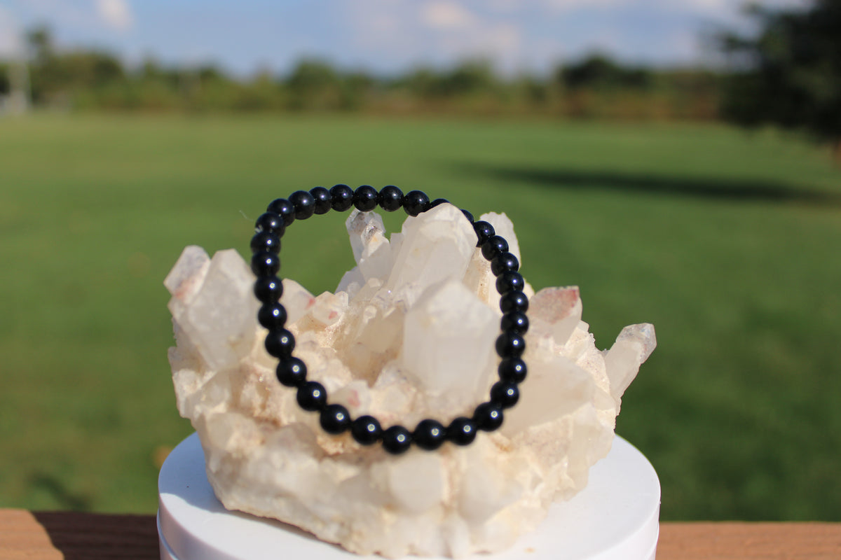 6mm Black Obsidian Bracelet