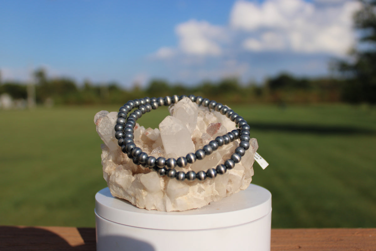 18" 6mm Sterling silver pearls