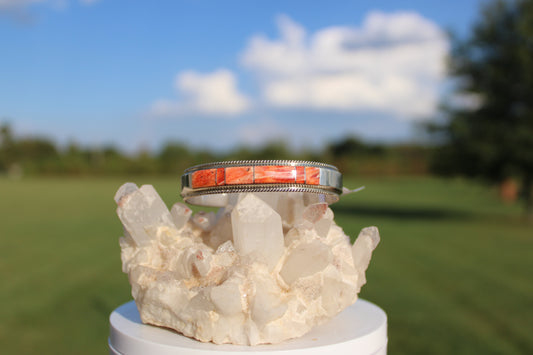 Francis Yazzie Orange Spiny Cuff