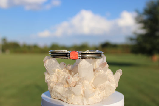 Tom Yazzie Red Spiny Oyster Cuff