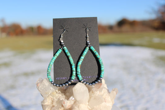 Corraine Smith Turquoise & Navajo Bead Earrings