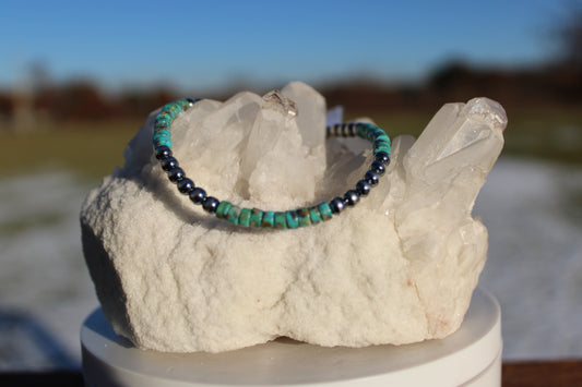 Corraine Smith Turquoise & Navajo Pearl Bracelet