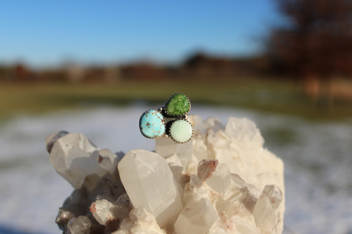 Triple Turquoise Ring