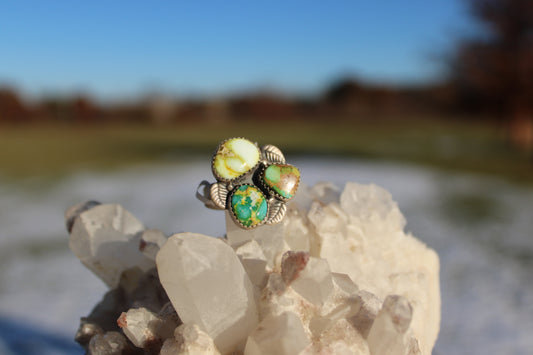 Triple Turquoise ring