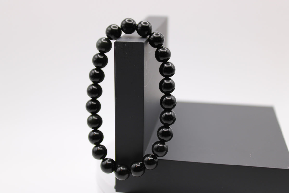 8MM Black Obsidian Bracelet