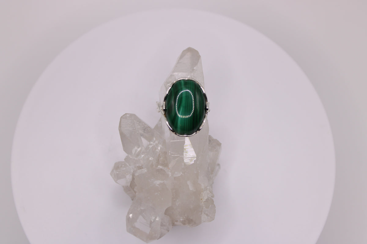 Oval Malachite Ring