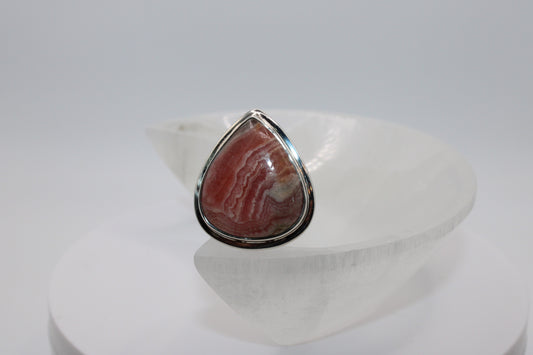 Pearshaped Rhodochrosite Ring