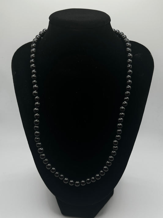 6 mm Beaded Shungite Necklace